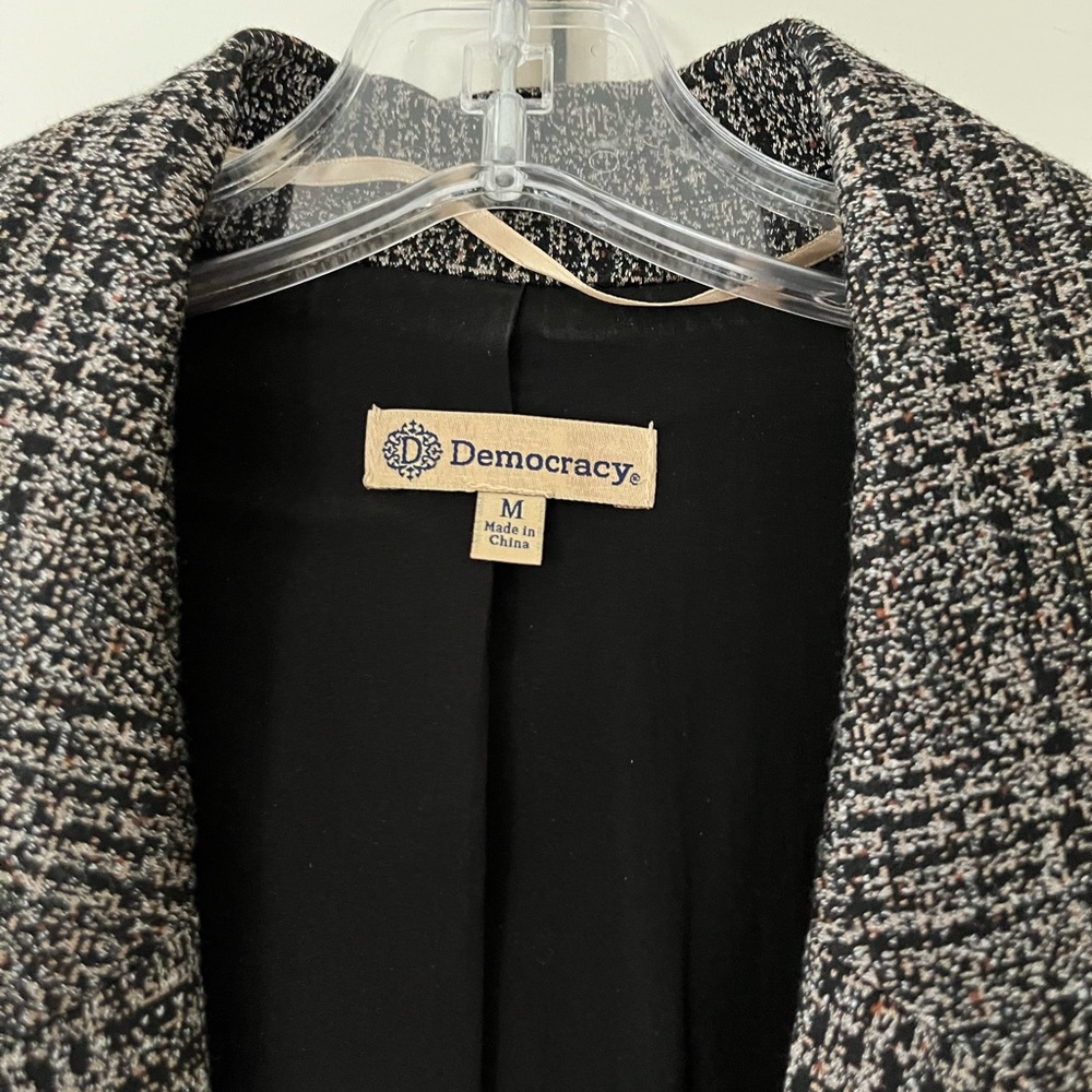 Democracy Women's Tweed Black and Gray Blazer